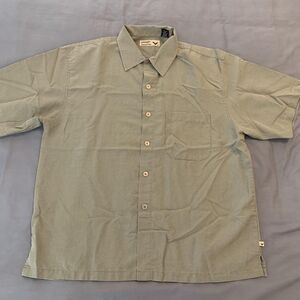Pineapple‎ Connection Shirt Mens XL Green Check Short Sleeve Button Up Pocket